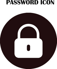 Secure password icon vector illustration, login protection, and cybersecurity concept design