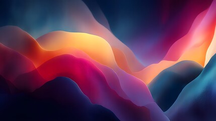 Abstract smooth fluid gradient background with soft colors blending.