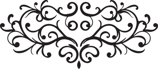 Fototapeta premium Elegant Floral Vintage Ornament Vector | Decorative Swirl Border Design for Invitations, Frames, and Logo Decoration