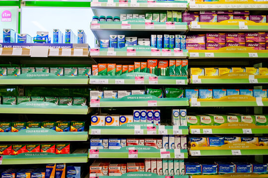 Selection Of Common Over-The-Counter- Cold and Allergy Remedies