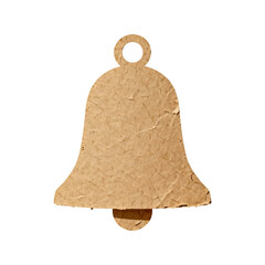 Rustic Cardboard Bell Shape Icon for Festive Celebrations and Traditional Decorations