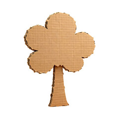 A Simple Cardboard Tree Shape Cutout Symbolizing Nature and Sustainability
