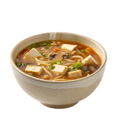 Spicy hot and sour soup isolated on a transparent background png