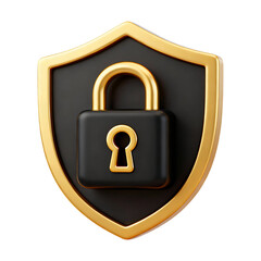 Secure Digital Shield Icon With Padlock For Data Protection and Cybersecurity Services