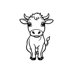 cow cartoon isolated on white
