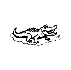 vector illustration of a crocodile