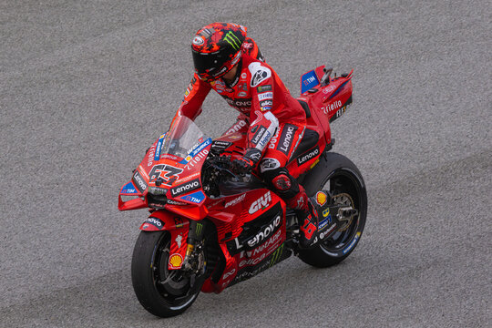 Sepang, Malaysia - October 24 2025: Francesco "Pecco" Bagnaia during the Grand Prix of Malaysia at Sepang International Circuit. Ducati Lenovo Team