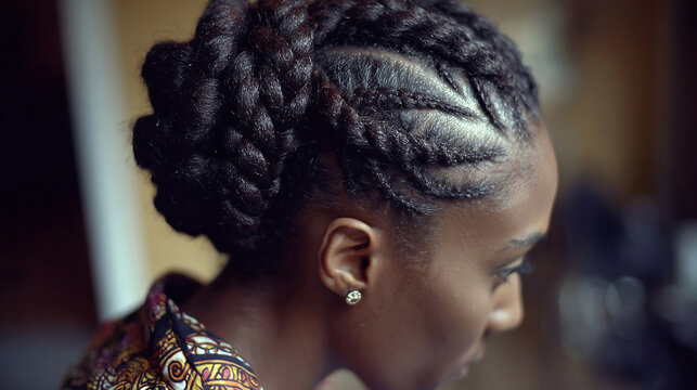 Beauty portrait of African American girl with afro hair. Beautiful black woman.
