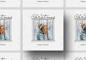 Social Media Post With Christmas Frames