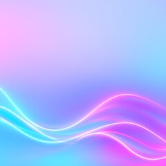 Obraz premium Neon Wave Gradient Background with Flowing Light Lines
