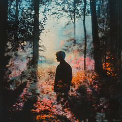 Cool minimalist ambient music album cover