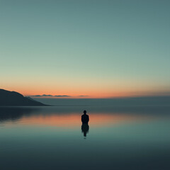 Cool minimalist ambient music album cover