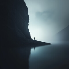 Cool minimalist ambient music album cover