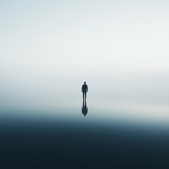 Cool minimalist ambient music album cover