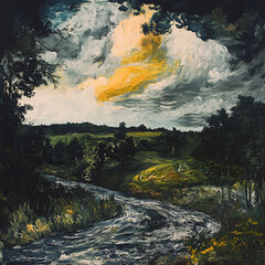 Cool minimalist ambient music album cover