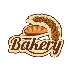 Bakery logo design template, vector illustration.