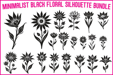 Modern Black Flower Design