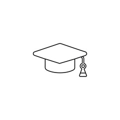 Graduation Cap Vector Icon Education Academic Symbol Illustration