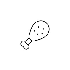 Drumstick Vector Icon Food Meat Leg Illustration