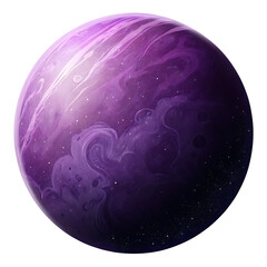 Purple planet fantasy isolated on a transparent background png