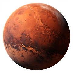 Fantasy red planet isolated on a transparent background png