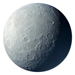 Rhea moon of Saturn isolated on a transparent background png