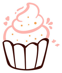 Cupcake with Swirled Frosting sticker