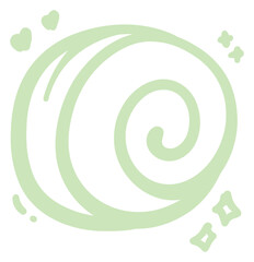 cute swiss roll dessert cartoon sticker