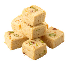 Flaky soan papdi dessert isolated on a transparent background png