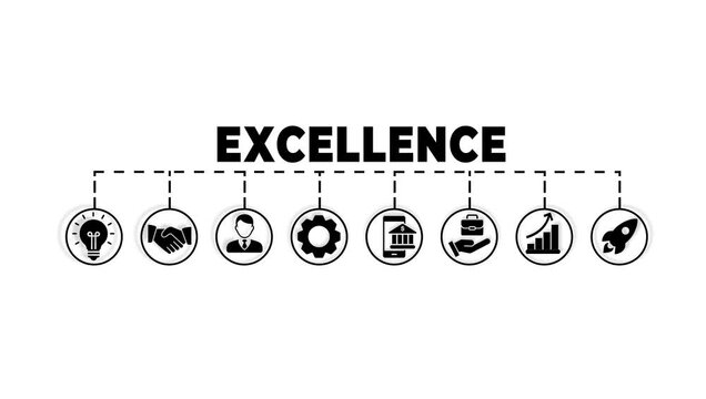 Excellence icon - vector illustration . excellence, competence, innovation, passion, service, satisfaction, motivation, success, infographic, template, presentation, concept, banner, icon set,