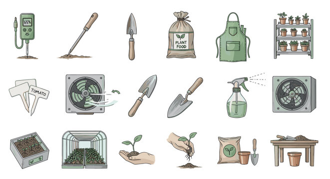 Gardening essentials tools, equipment, and plants for home gardeners