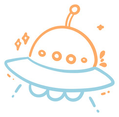 Cute UFO sticker