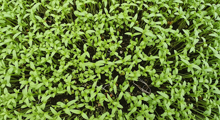 Obraz premium Top view of microgreen Organic vegetables Chinese water spinach 87886129 1