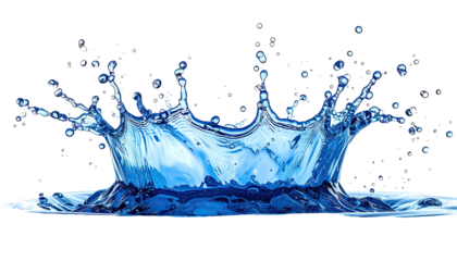 Liquid crown forming as water bursts