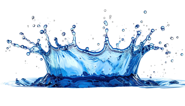Liquid crown forming as water bursts