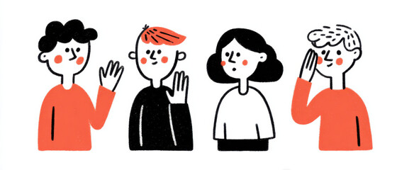 The kids engaging in simple meaningful basic sign language lessons together.