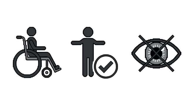 Accessibility and inclusion symbols in minimalist design