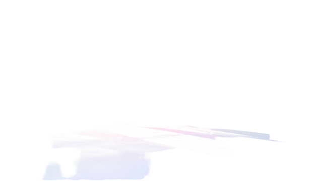 White, abstract form floats against a stark, black background