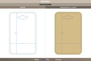 Custom dimensions cards hangtags cards dieline created using vector detailing improving printing clarity packaging fold die line outline ensures balanced card labeling system
