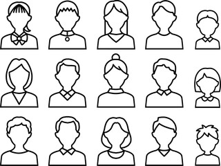 アイコンセット　人物シルエット