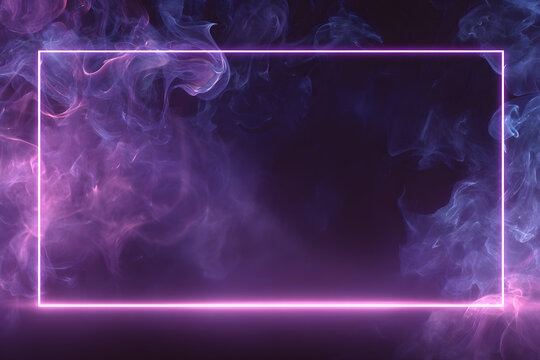 glowing textbox surrounded by swirling purple magical smoke on a dark ethereal fantasy background