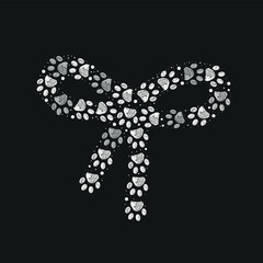Made of paw prints bow ties