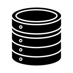 Server Database Graphic – Minimal Disk Stack Icon.