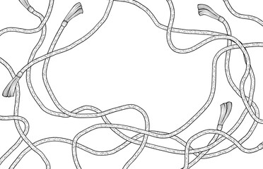 紐のフレーム素材。漫画素材