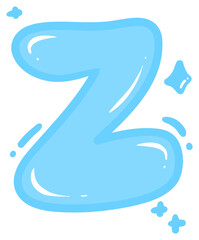 Cute Cartoon Z Letter Sticker