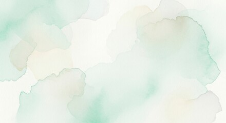 Obraz premium Watercolor background texture abstract green pastel wash design element