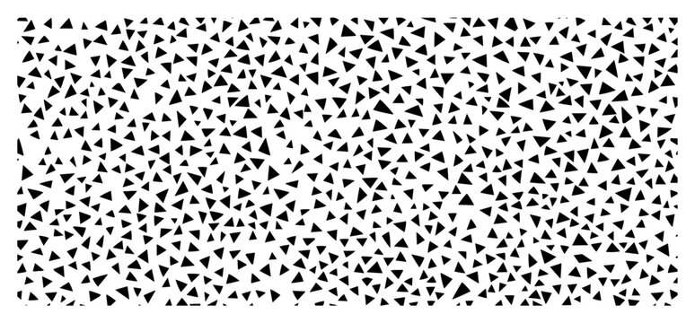 Scattered triangle confetti pattern random geometric shards seamless vector background