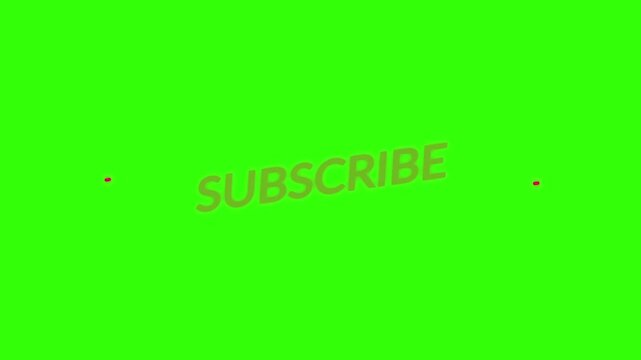 Subscribe Button green screen