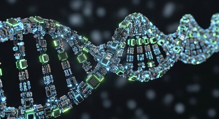 Dna helix digital technology futuristic concept science medical research