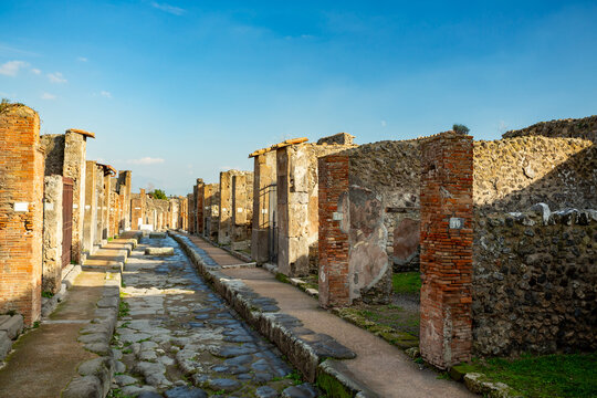 Pompeii, Italy. Ruins of the ancient city	